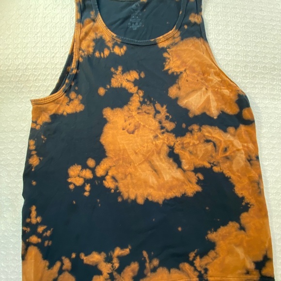 Black Fruit of the Loom bleached tie-dyed tank - Picture 6 of 6